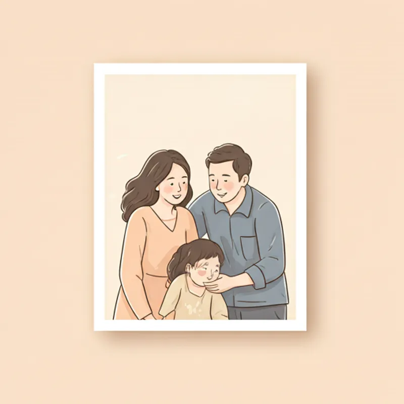 Happy family playing outdoors